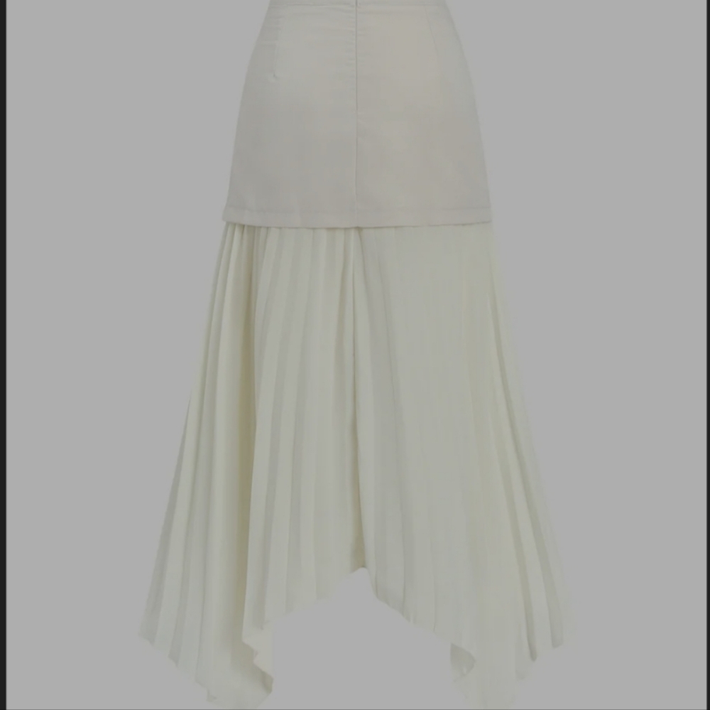 Commense - Patchwork Asymmetrical Pleated Buttone… - image 2